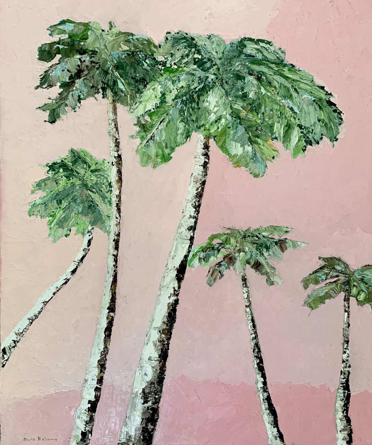 Pink Paradise Dora Kalinova Original painting for sale
