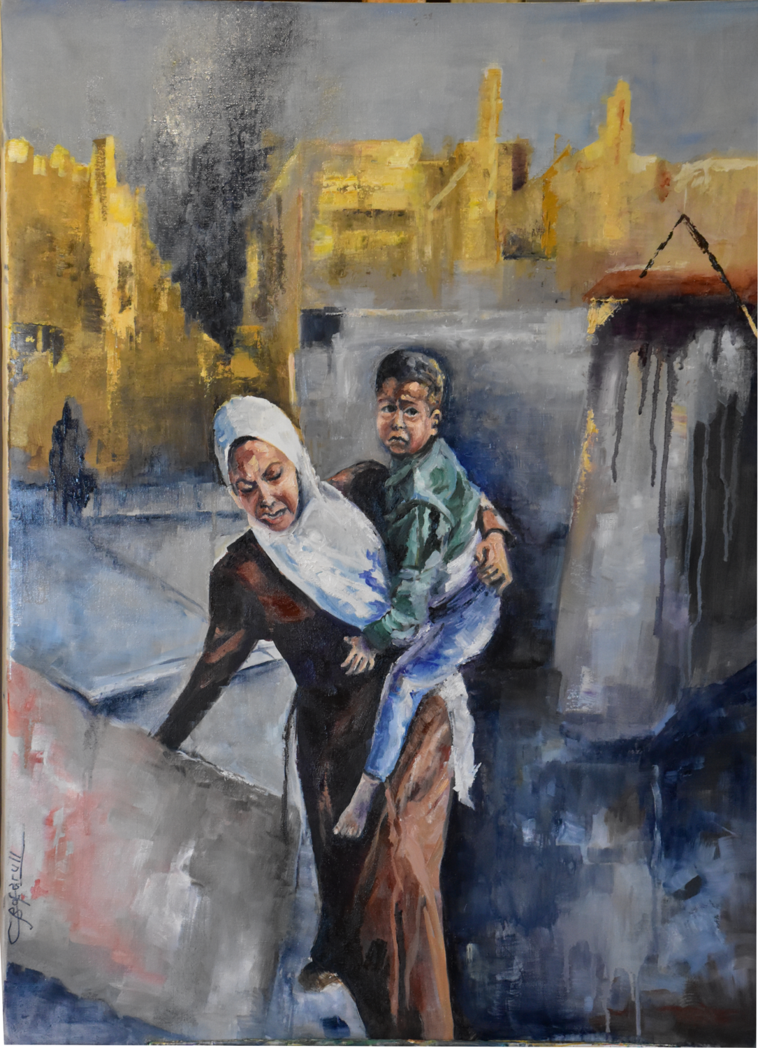 VICTIMAS INOCENTES Carmen Bofarull Bruno Original painting for sale