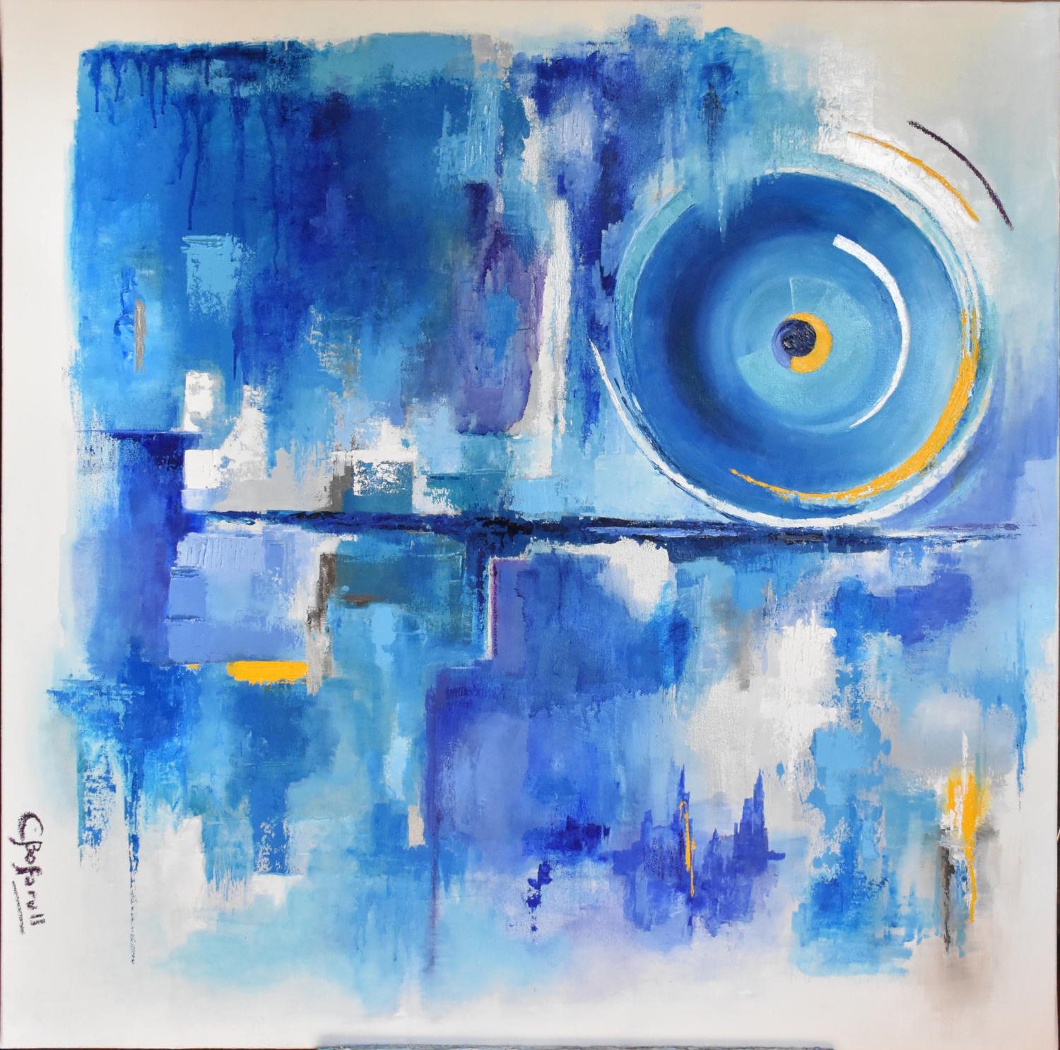 ATMÓSFERA AZUL Carmen Bofarull Bruno Original painting for sale