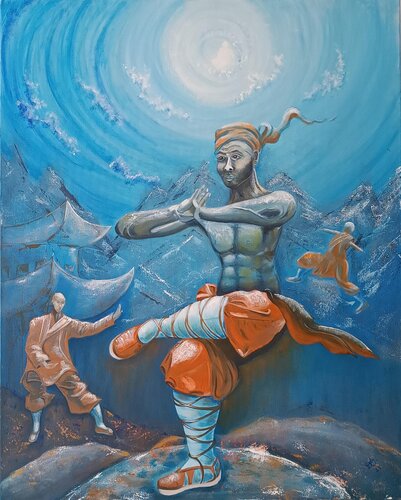 Body and mind training by Elvira Wagner, Painting for Sale on Select