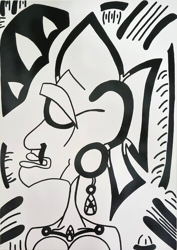 Woman by Mahrk Gotié, Painting for Sale on Select
