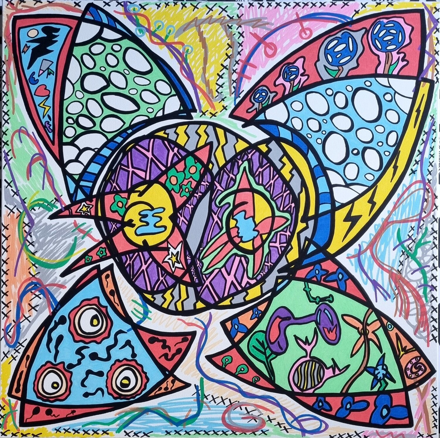 Flower Mahrk Gotié Original painting for sale