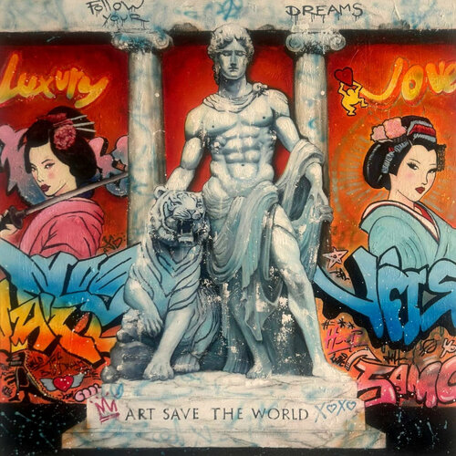 Art Save The World by Fabrizio Ceccarelli, Painting for Sale on Select