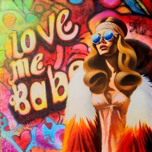 Love me babe by Fabrizio Ceccarelli, Painting for Sale on Select