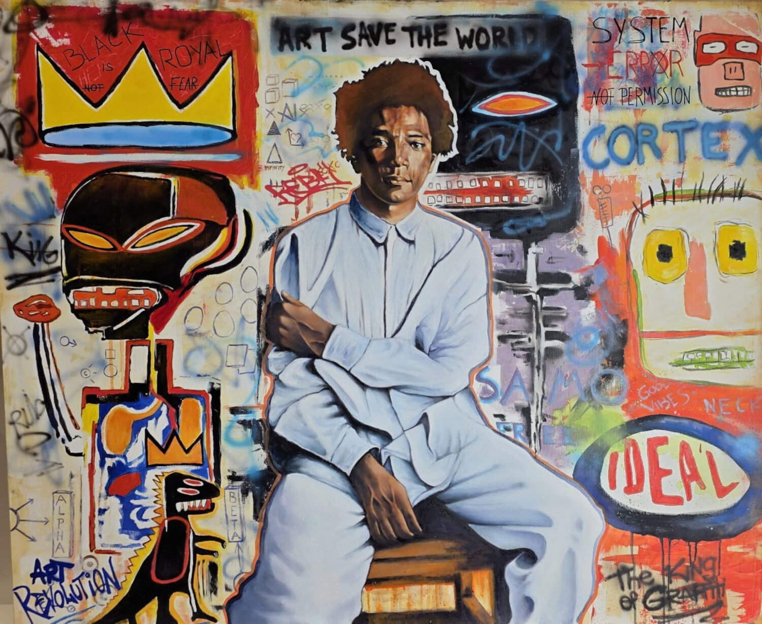 BASQUIAT ROYAL Fabrizio Ceccarelli Original painting for sale