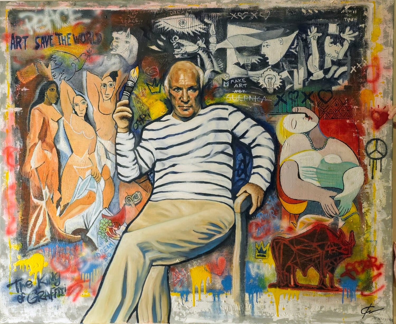 EROS E THANATOS - THE MYTH OF THE ARTIST Fabrizio Ceccarelli Original painting for sale