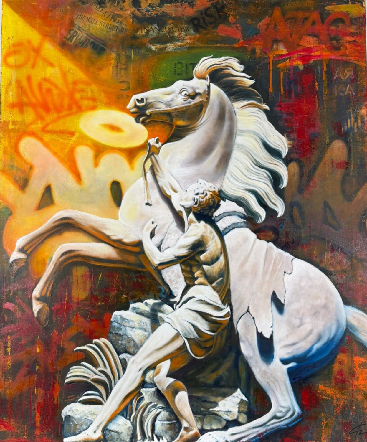 Indomitus - The Price of Power Fabrizio Ceccarelli Original painting for sale