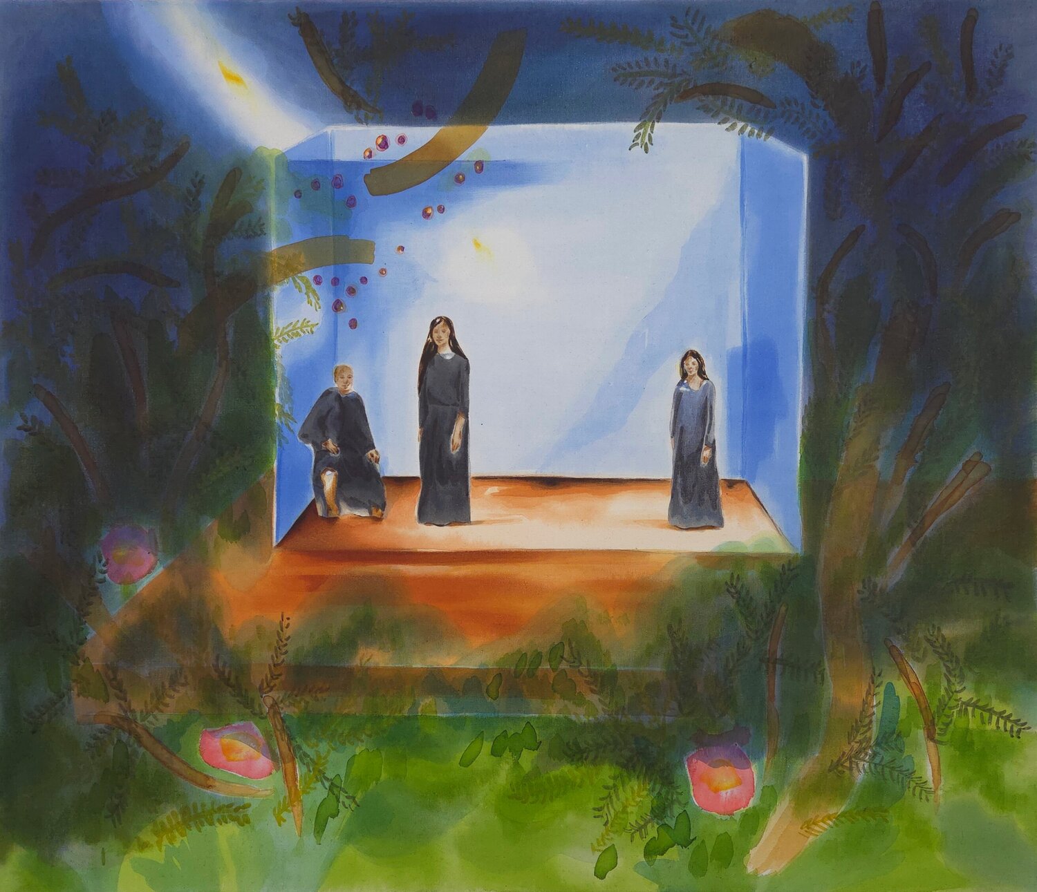 Das Pfingstrosenversteck Julia Hofstetter Original painting for sale