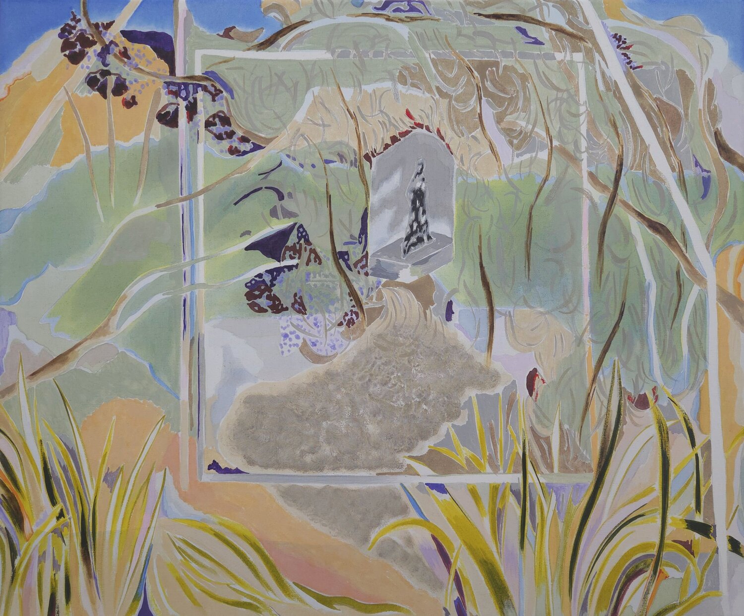 Die Terrasse der Vögel Julia Hofstetter Original painting for sale