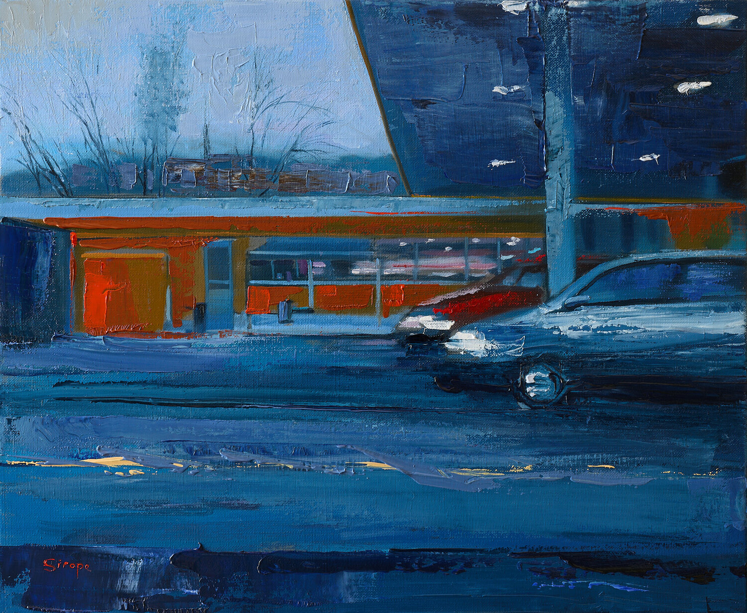 Station de nuit Rémy Sirope Original painting for sale