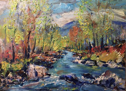 Autumnal oil painting by Altin Furxhi, Painting for Sale on Select
