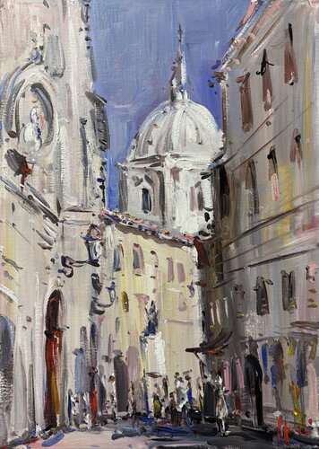 Strada di Roma by Altin Furxhi, Painting for Sale on Select
