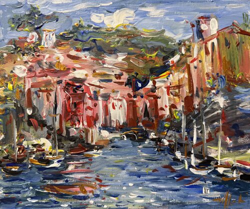 RIOMAGGIORE CINQUE TERRE impressions by Altin Furxhi, Painting for Sale on Select