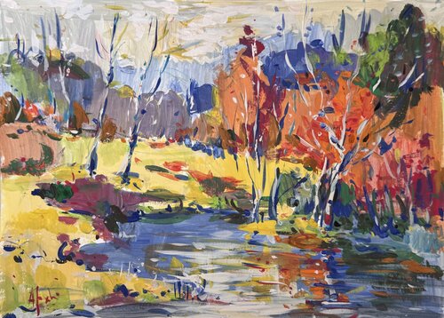 Last days of autumn in Tuscany by Altin Furxhi, Painting for Sale on Select