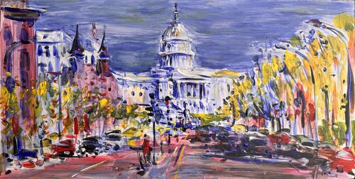 Autumn’s Embrace at Capitol Hill by Altin Furxhi, Painting for Sale on Select