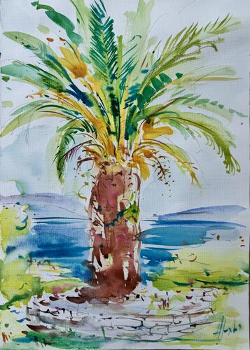 Mediterranean summertime by Altin Furxhi, Painting for Sale on Select