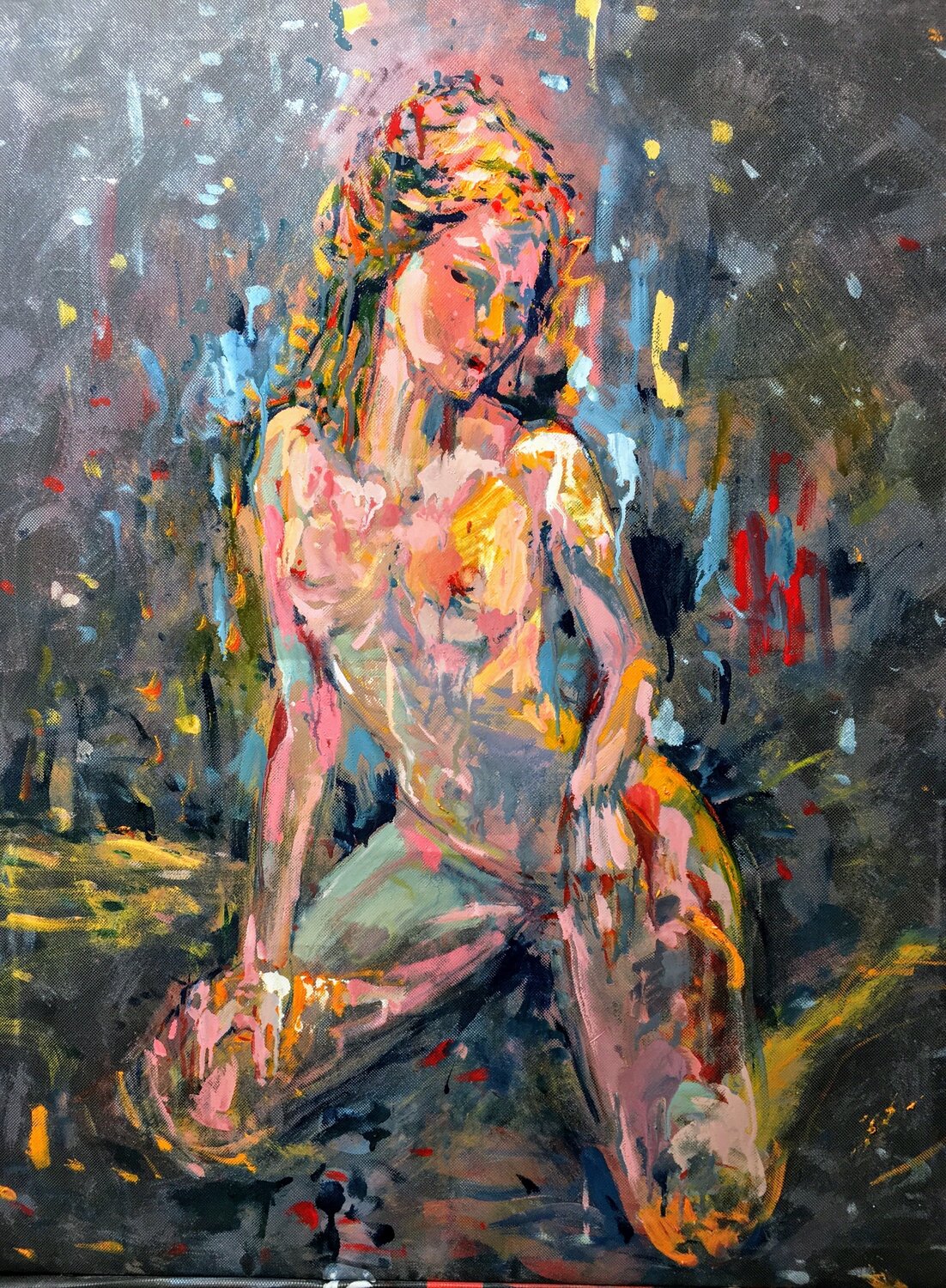 YOUNG, oil on canvas 70 x 100 Altin Furxhi Original painting for sale