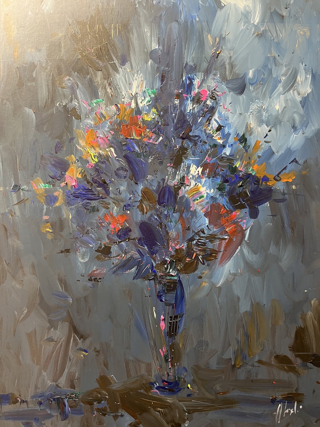 ABSTRACT Floreale Altin Furxhi Original painting for sale