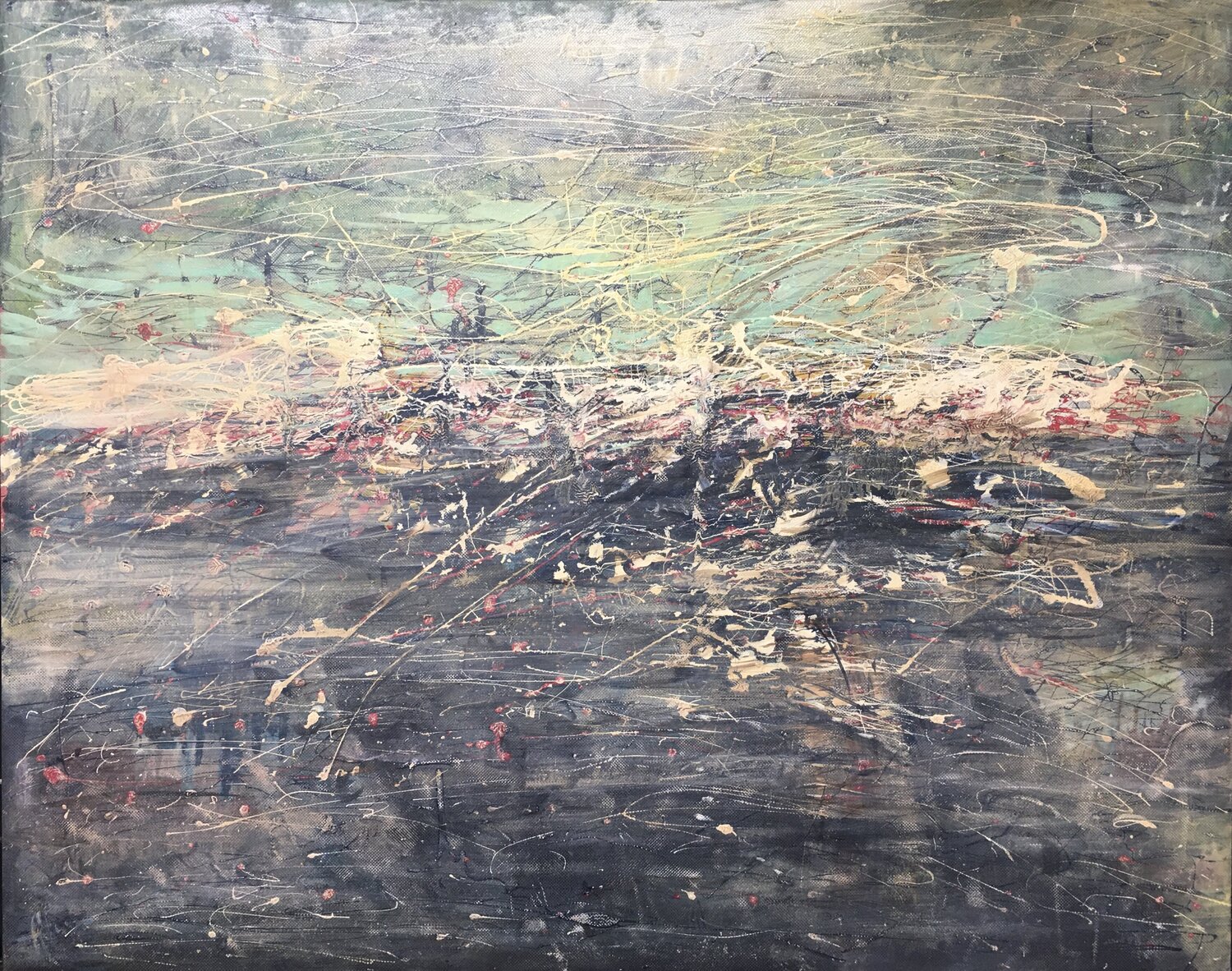 Struggle , oil on canvas 110 x 85 Altin Furxhi Original painting for sale