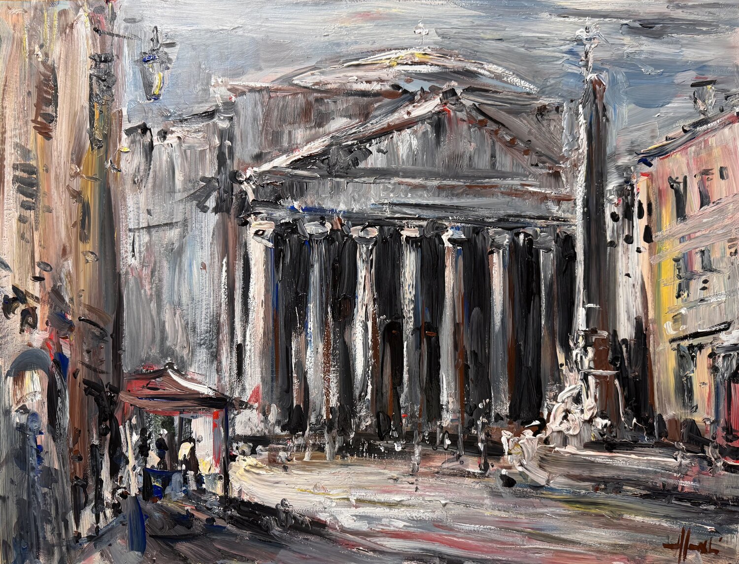 Pantheon, Rome Altin Furxhi Original painting for sale