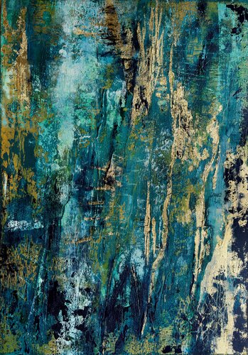 Golden Traces by Gabi Ehmann, Painting for Sale on Select