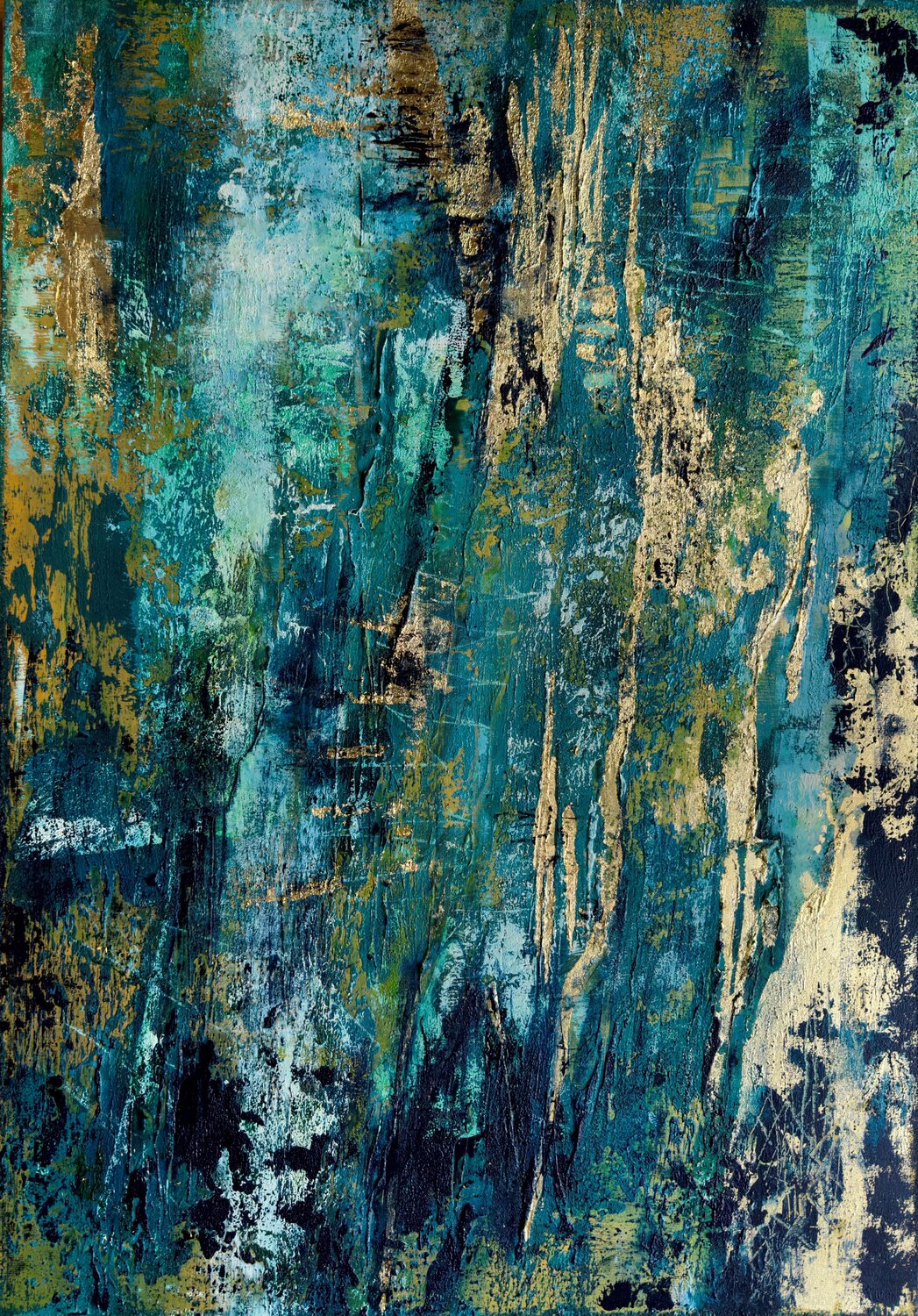 Golden Traces Gabi Ehmann Original painting for sale