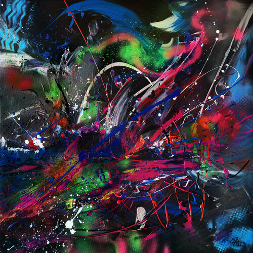 RainBow Explosion! by Sabine Kraftmeier, Painting for Sale on Select
