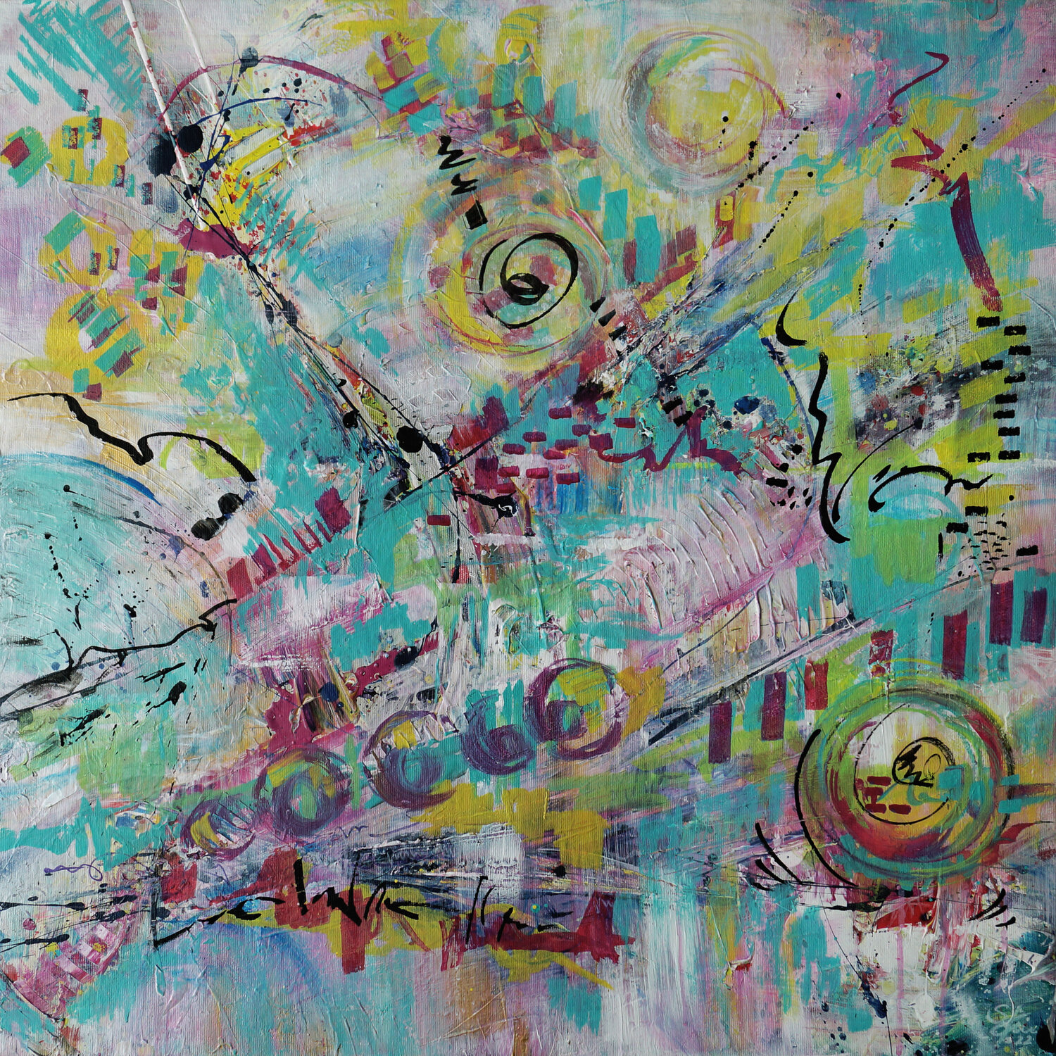 All around Sabine Kraftmeier Original painting for sale