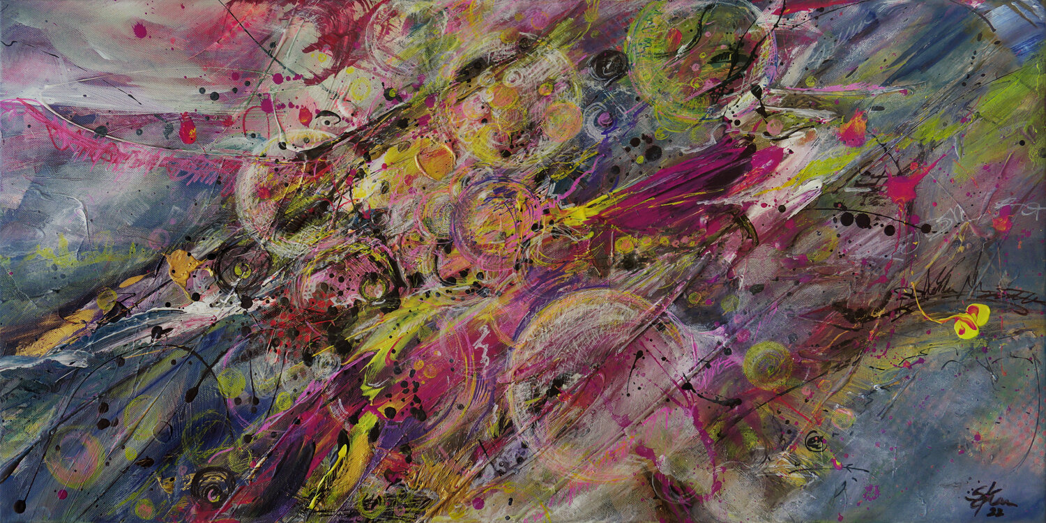 Aufgeblasen und abgedreht Sabine Kraftmeier Original painting for sale