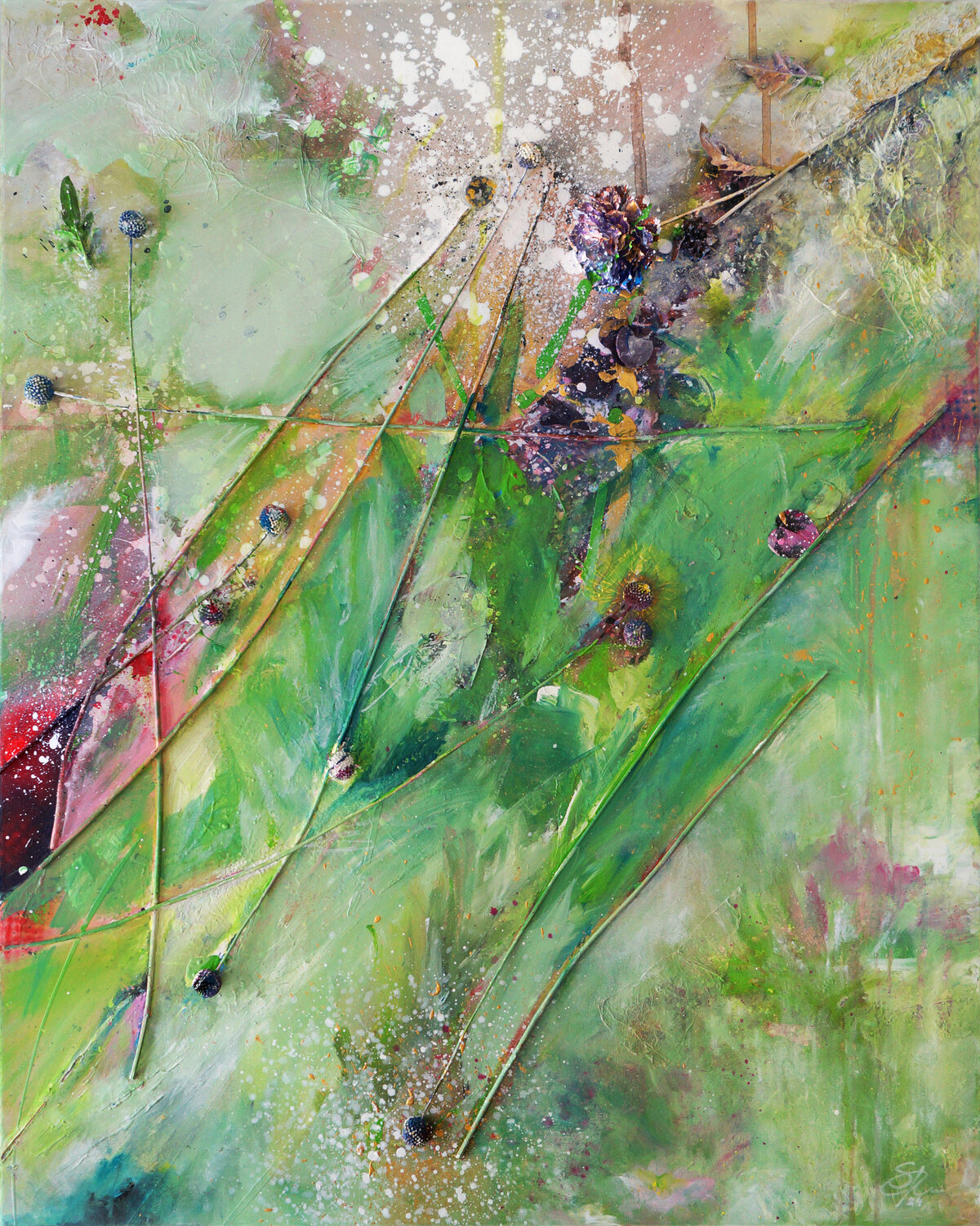 Pusteblume Sabine Kraftmeier Original painting for sale