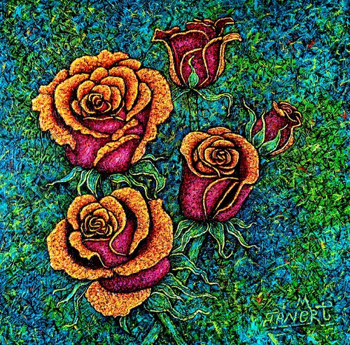 "In the garden of the roses" by Taner Mert, Painting for Sale on Select