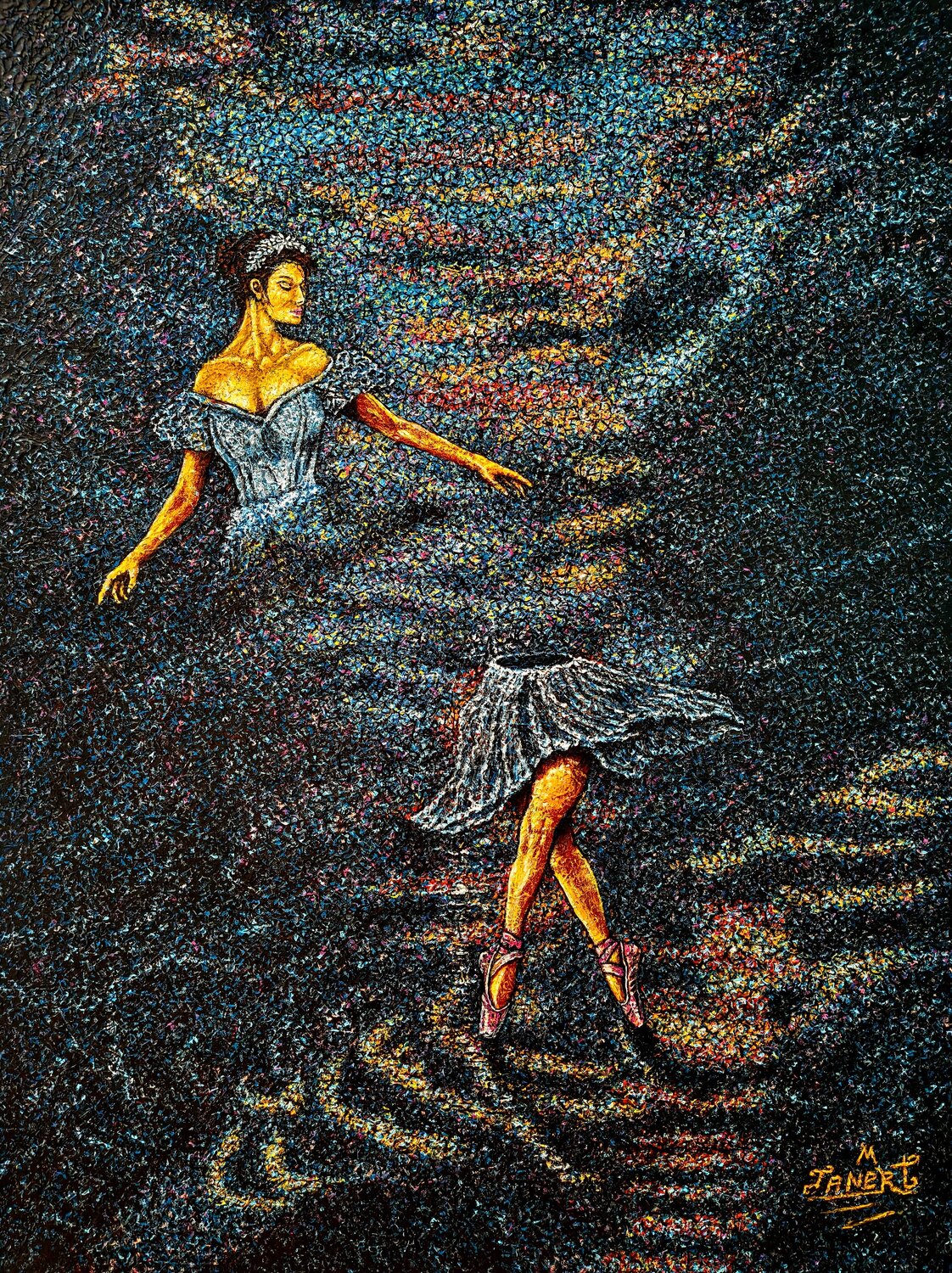 "Veil of Stardust" Taner Mert Original painting for sale