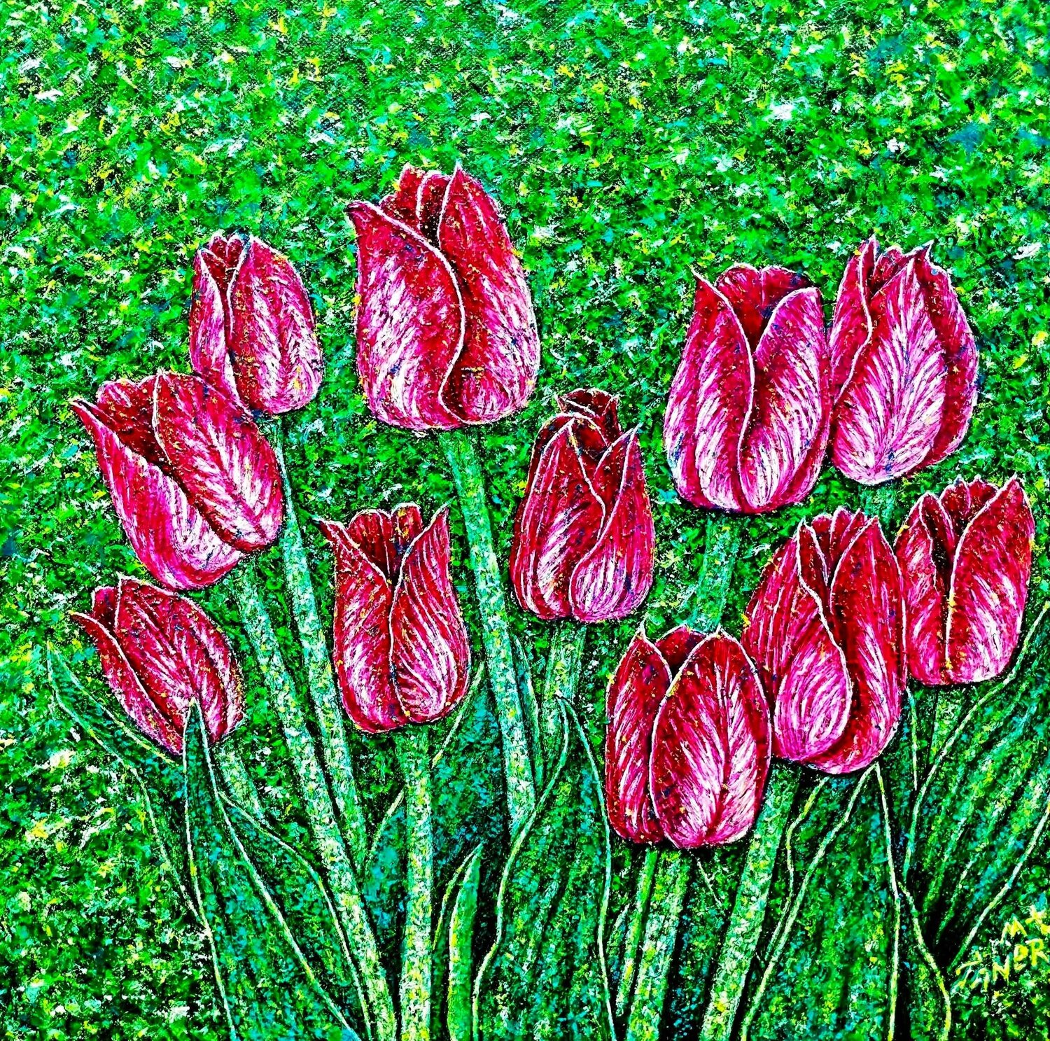 "Tulips" Taner Mert Original painting for sale