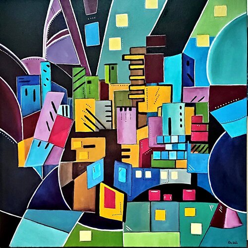 Spazio Urbano by Rita Vestri, Painting for Sale on Select