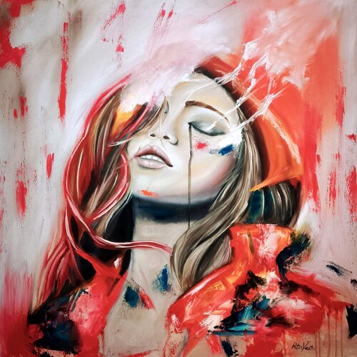 Nel silenzio il mio dolore by Rita Vestri, Painting for Sale on Select