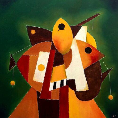La geometria del silenzio by Rita Vestri, Painting for Sale on Select