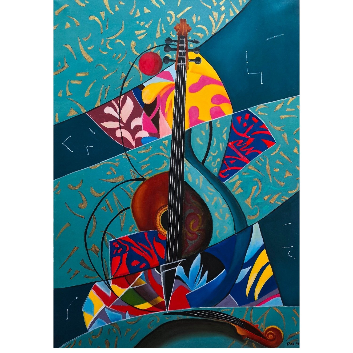 Sinfonia astratta Rita Vestri Original painting for sale