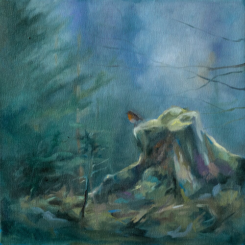 Vogel im Wald by Axel Jung, Painting for Sale on Select