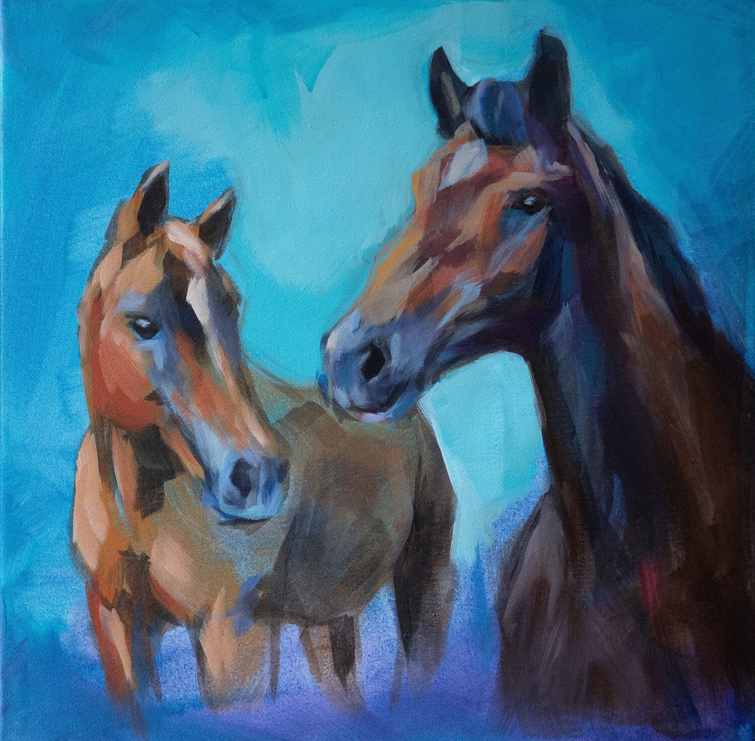 Pferde Axel Jung Original painting for sale