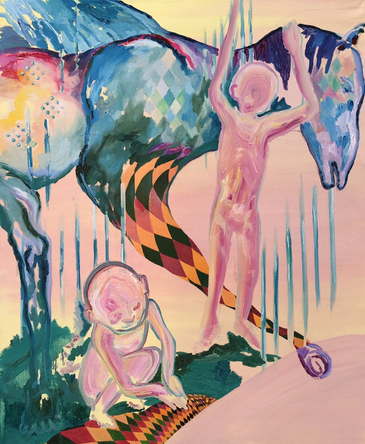 Io e Pegaso Giovanna Morelli Original painting for sale