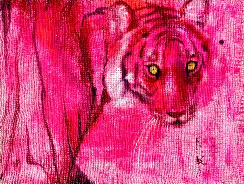 Shocking Tiger by Francesco Calistri, Painting for Sale on Select