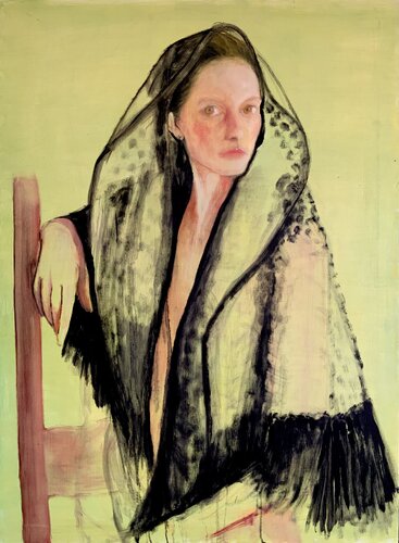 Veronique avec mantillia by Francesco Calistri, Painting for Sale on Select