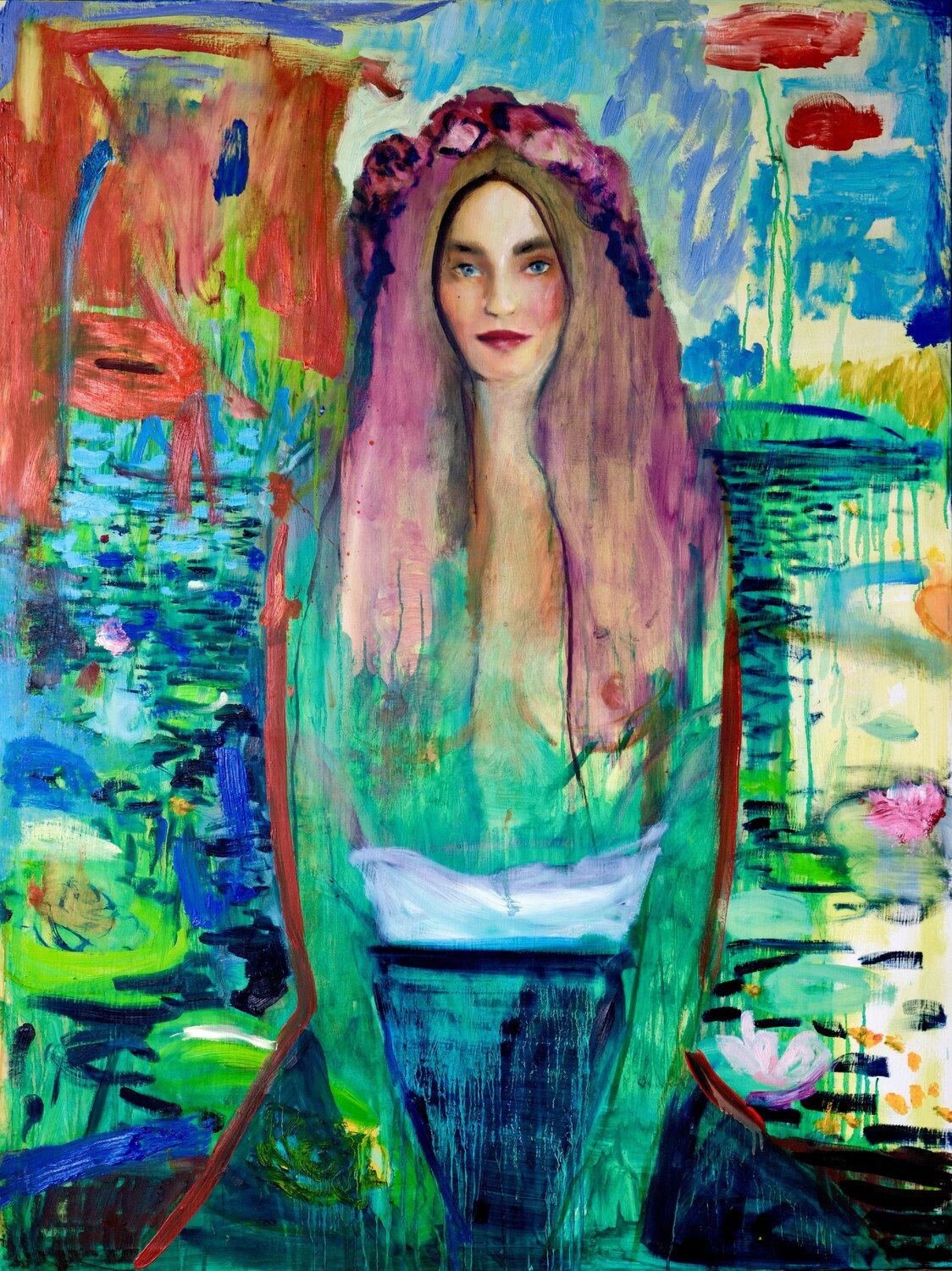 Flor de agua Francesco Calistri Original painting for sale
