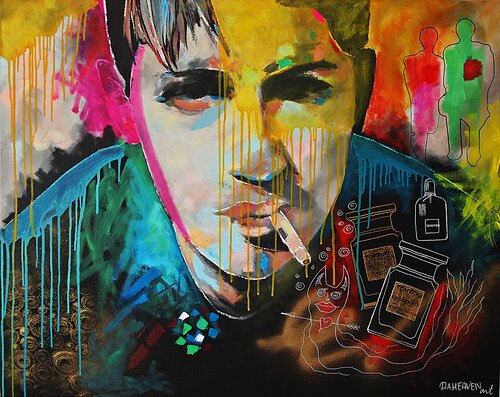 Tom Ford Fragrance Oil Painting - Pop Art Expressionism. by Daheaven Art, Painting for Sale on Select