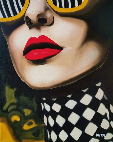 Yellow sunglasses. by Daheaven Art, Painting for Sale on Select