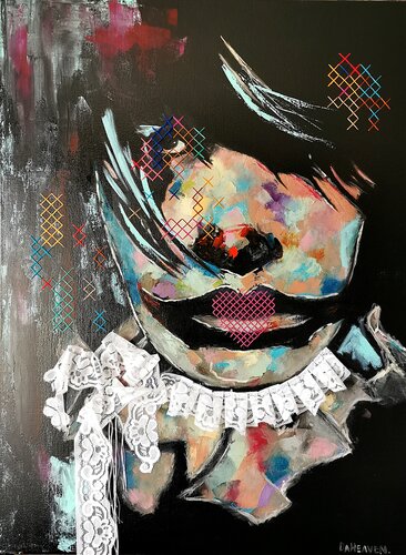 GLITCH THERAPY: Error 404 (The Jester). von Daheaven Art, Malerei kaufen auf Select