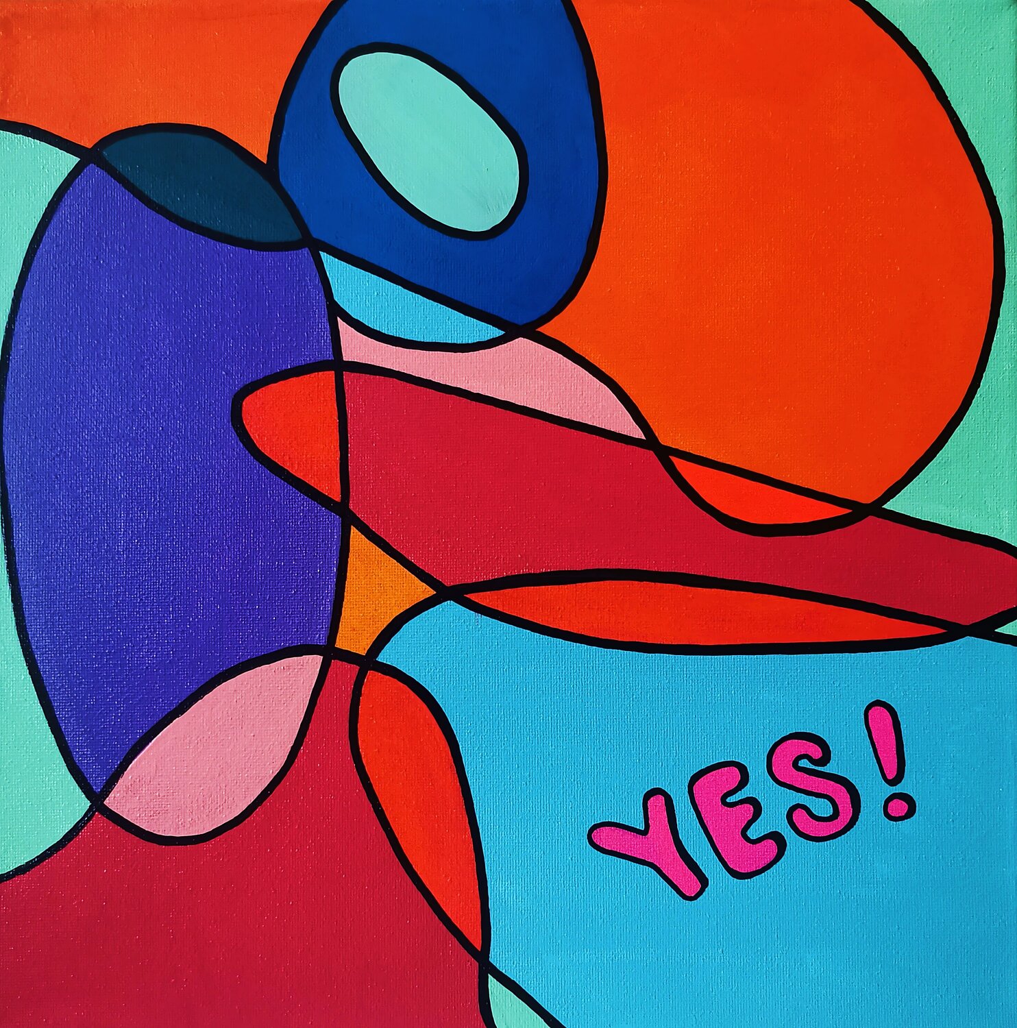 Say YES to a joyful life! Daheaven Art Original painting for sale