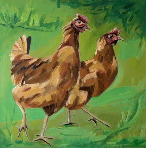 ChickenRUN by Lemonie Pearl, Painting for Sale on Select