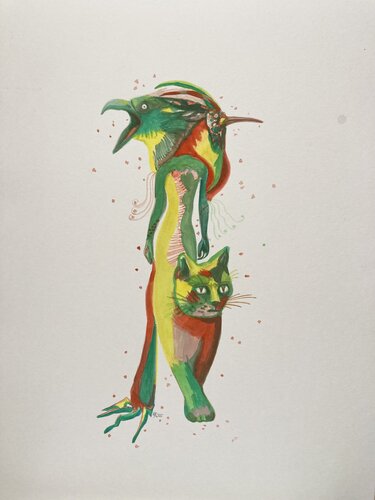 Krächzende Schleichigkeit by Lemonie Pearl, Painting for Sale on Select