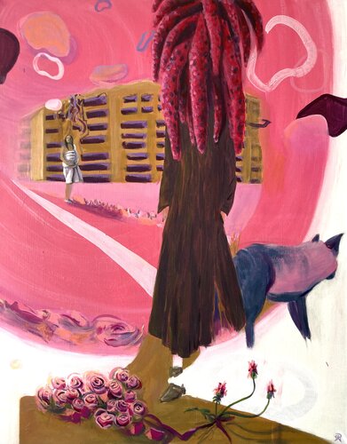 Think Pink by Lemonie Pearl, Painting for Sale on Select
